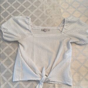 LOFT Cream Puff Sleeve Blouse